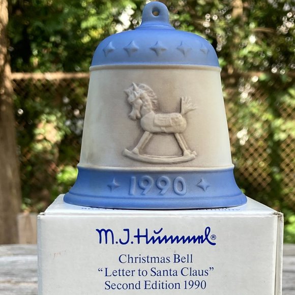 💯 Authentic Goebel Vintage Hummel "Letter to Santa Claus" 1990 Bell w/Clapper - Picture 3 of 14